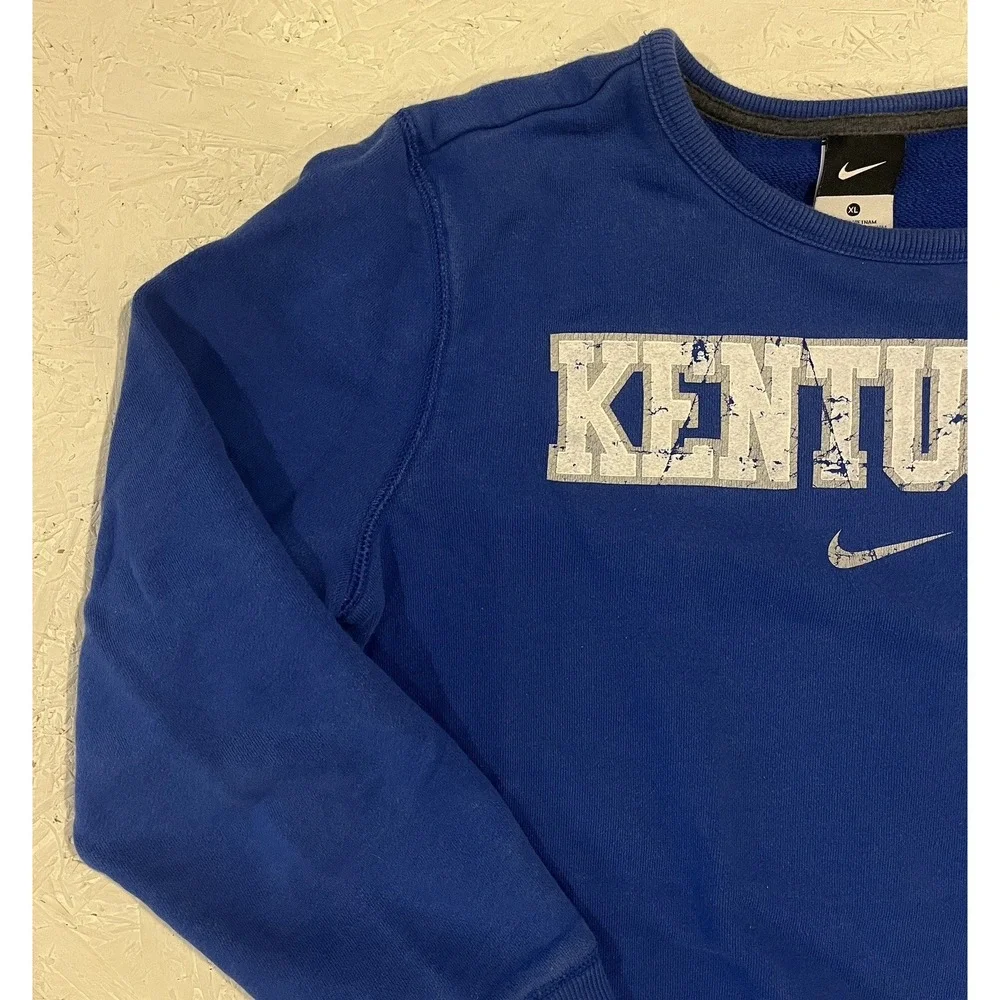 Nike Kentucky Wildcats‎ Crewneck Sweatshirt Pullover Kids Youth XL Blue